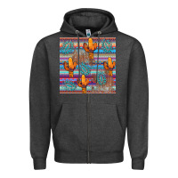 Charcoal Heather cactus gemstone seamless Zipper Hoodie - AdoDesignShop