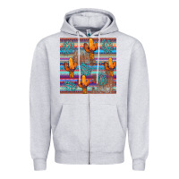 Heather Grey cactus gemstone seamless Zipper Hoodie - AdoDesignShop
