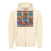 Sandshell cactus gemstone seamless Zipper Hoodie - AdoDesignShop