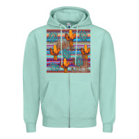 Seafoam cactus gemstone seamless Zipper Hoodie - AdoDesignShop