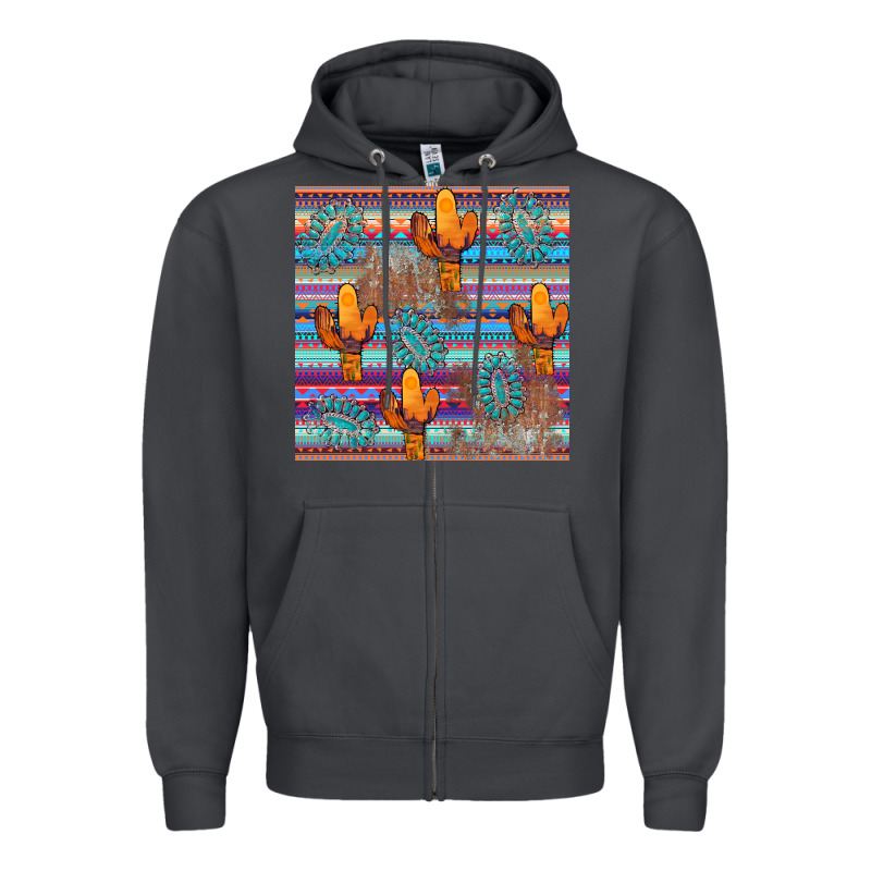 Cactus Gemstone Seamless Zipper Hoodie by AdoDesignShop | Teevron
