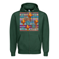 Sports Green cactus gemstone seamless Zipper Hoodie - AdoDesignShop