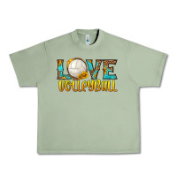 Oil Green love volleyball Urban Heavy Tee - HRA Design Shop