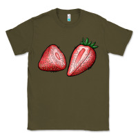 Army Green strawberries Classic Tee - BundleAndBundleShop