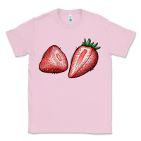 Bubblegum Pink strawberries Classic Tee - BundleAndBundleShop
