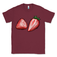 Burgundy strawberries Classic Tee - BundleAndBundleShop