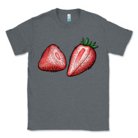 Charcoal Heather strawberries Classic Tee - BundleAndBundleShop