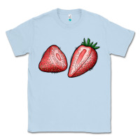 Dusty Blue strawberries Classic Tee - BundleAndBundleShop