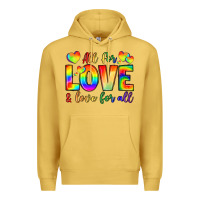 Antique Gold all for love and love for love Premium Hoodie - LillyAllenDesigns