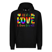 Black all for love and love for love Premium Hoodie - LillyAllenDesigns