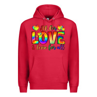 Cardinal all for love and love for love Premium Hoodie - LillyAllenDesigns