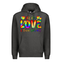 Charcoal Heather all for love and love for love Premium Hoodie - LillyAllenDesigns