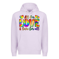 Lilac all for love and love for love Premium Hoodie - LillyAllenDesigns