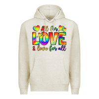 Oatmeal Heather all for love and love for love Premium Hoodie - LillyAllenDesigns