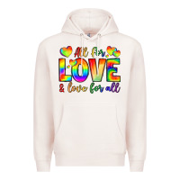 Pale Pink all for love and love for love Premium Hoodie - LillyAllenDesigns