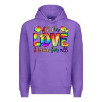 Purple all for love and love for love Premium Hoodie - LillyAllenDesigns