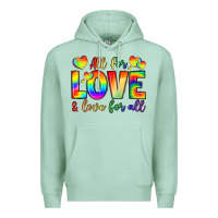 Seafoam all for love and love for love Premium Hoodie - LillyAllenDesigns