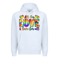 White all for love and love for love Premium Hoodie - LillyAllenDesigns