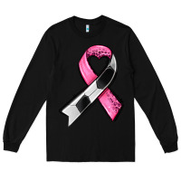 Black breast cancer sport ribbons Long Sleeve Tee - AdoDesignShop