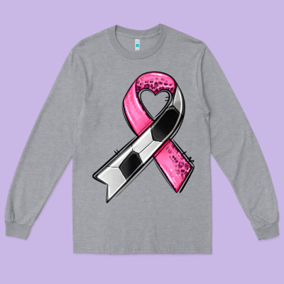 Breast Cancer Sport Ribbons Long Sleeve Tee Designed By Adodesignshop