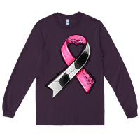 Plum breast cancer sport ribbons Long Sleeve Tee - AdoDesignShop