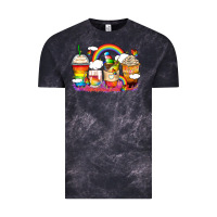 Cloud Black rainbow coffee cups Vintage Tee - Zillion Design Studio
