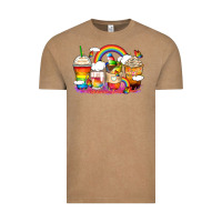 Vintage Coffee rainbow coffee cups Vintage Tee - Zillion Design Studio