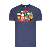 Vintage Denim rainbow coffee cups Vintage Tee - Zillion Design Studio