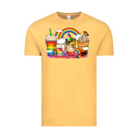 Vintage Mustard rainbow coffee cups Vintage Tee - Zillion Design Studio