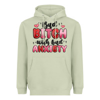 Matcha bad bitch with bad anxiety Heavyweight Hoodie - MaliasSmallBusiness