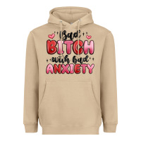 Mushroom bad bitch with bad anxiety Heavyweight Hoodie - MaliasSmallBusiness