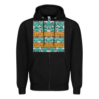 Black aztec cowhide seamless Zipper Hoodie - AdoDesignShop