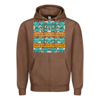 Chestnut aztec cowhide seamless Zipper Hoodie - AdoDesignShop