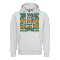 Dove Grey aztec cowhide seamless Zipper Hoodie - AdoDesignShop