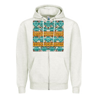 Aztec Cowhide Seamless Zipper Hoodie | Teevron