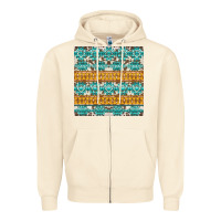 Sandshell aztec cowhide seamless Zipper Hoodie - AdoDesignShop