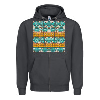 Smoke aztec cowhide seamless Zipper Hoodie - AdoDesignShop