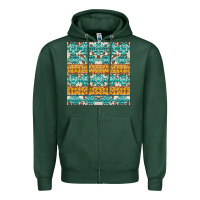 Sports Green aztec cowhide seamless Zipper Hoodie - AdoDesignShop