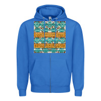 True Royal aztec cowhide seamless Zipper Hoodie - AdoDesignShop