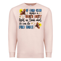 Pale Pink if god can make a bugs butt light up Premium Sweatshirt - MaliasSmallBusiness