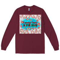 Burgundy candy cane Christmas Long Sleeve Tee - AdoDesignShop