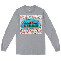 Heather Grey candy cane Christmas Long Sleeve Tee - AdoDesignShop