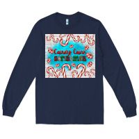 Navy candy cane Christmas Long Sleeve Tee - AdoDesignShop