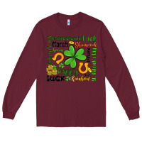 Burgundy st patrick s day Long Sleeve Tee - Artiststas