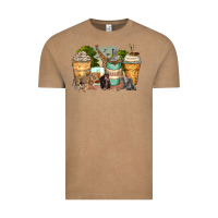 Vintage Coffee safari animals coffee cups Vintage Tee - Zillion Design Studio