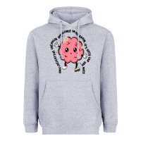 Heather Grey brain Heavyweight Hoodie - MaliasSmallBusiness