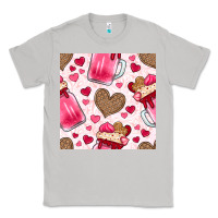 Moon Dust valentines day milkshake seamless pattern Classic Tee - BundleAndBundleShop