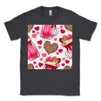 Smoke valentines day milkshake seamless pattern Classic Tee - BundleAndBundleShop