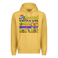 Antique Gold be careful who you hate it could be someone you Premium Hoodie - LillyAllenDesigns