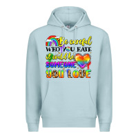 Blue Mist be careful who you hate it could be someone you Premium Hoodie - LillyAllenDesigns